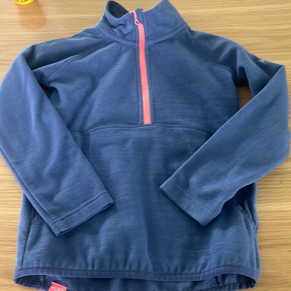 Roxy fleece quarter zip pullover girls small size 8